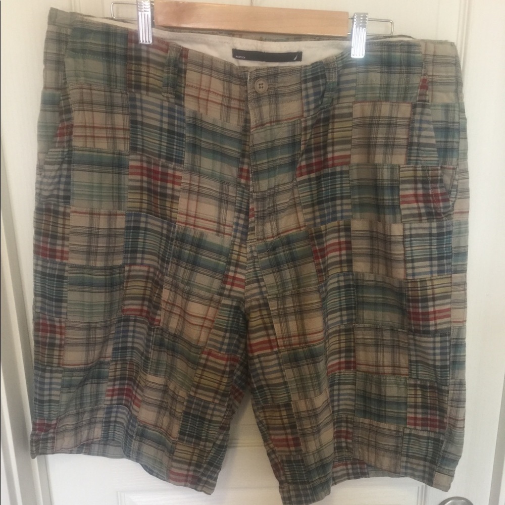 Nautica patchwork shorts. 38 waist.